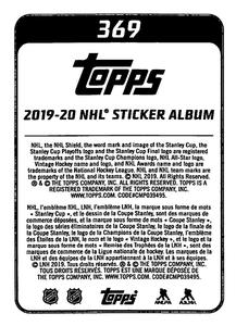 2019-20 Topps NHL Sticker Collection #369 Nolan Patrick Back
