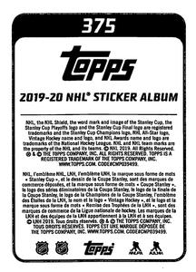 2019-20 Topps NHL Sticker Collection #375 Pittsburgh Penguins Logo Back