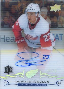 2018-19 Upper Deck Clear Cut - Base Rookie Autographs UD High Gloss #CCR-DT Dominic Turgeon Front