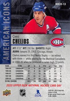 2020 Upper Deck National Hockey Card Day USA #NHCD-13 Chris Chelios Back