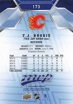 2019-20 Upper Deck MVP - Blue #173 T.J. Brodie Back