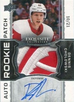 2018-19 Upper Deck The Cup - 2018-19 Exquisite Collection Rookie Auto Patch Jumbo #EC-DC Dennis Cholowski Front