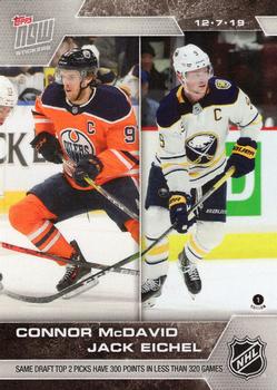 2019-20 Topps Now NHL Stickers #86 Connor McDavid/Jack Eichel Front