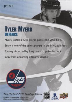 2016 Tim Hortons Heritage Classic Winnipeg Jets #JETS-8 Tyler Myers Back