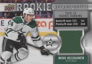 2019-20 Upper Deck - Rookie Retrospective Jersey #RR-MH Miro Heiskanen Front
