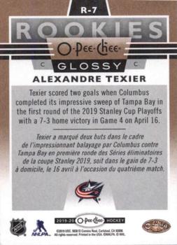 2019-20 Upper Deck - 2019-20 O-Pee-Chee Glossy Rookies Copper #R-7 Alexandre Texier Back