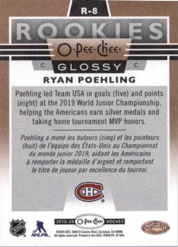 2019-20 Upper Deck - 2019-20 O-Pee-Chee Glossy Rookies Copper #R-8 Ryan Poehling Back