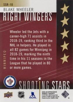 2019-20 Upper Deck - Shooting Stars Right Wingers Red #SSR-10 Blake Wheeler Back