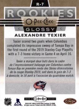 2019-20 Upper Deck - 2019-20 O-Pee-Chee Glossy Rookies Gold #R-7 Alexandre Texier Back