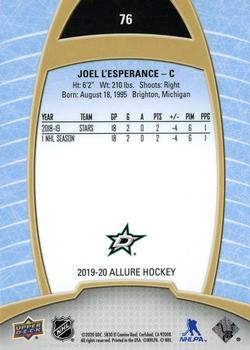 2019-20 Upper Deck Allure #76 Joel L'Esperance Back