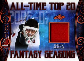2019-20 Leaf In The Game Used - All-Time Top 20 Fantasy Seasons - Bronze Spectrum Foil #ATFS-13 Martin Brodeur Front