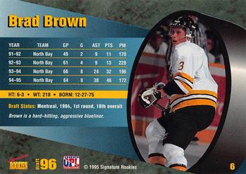 1995 Signature Rookies Draft 96 #6 Brad Brown Back