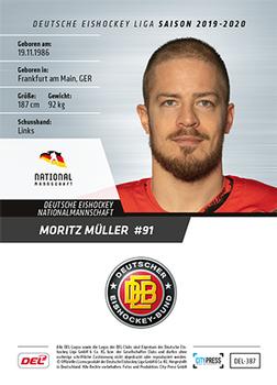 2019-20 Playercards (DEL) #DEL-387 Moritz Muller Back