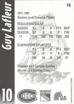 2009 Molson Export Montreal Canadiens Alumni #10 Guy Lafleur Back