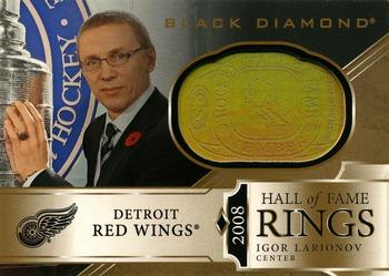 2019-20 Upper Deck Black Diamond - Hall of Fame Rings Gold Spectrum #HR-IL Igor Larionov Front