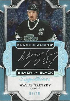 2019-20 Upper Deck Black Diamond - Silver on Black Signatures Spectrum #SB-WG Wayne Gretzky Front