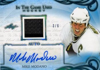2019-20 Leaf In The Game Used - Autographs - Blue Spectrum Foil #UA-MM2 Mike Modano Front