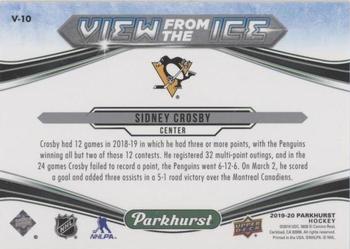 2019-20 Parkhurst - View from the Ice #V-10 Sidney Crosby Back