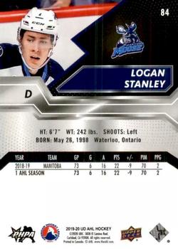 2019-20 Upper Deck AHL #84 Logan Stanley Back
