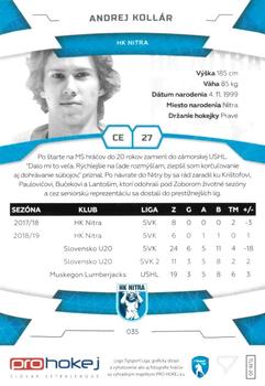2019-20 SportZoo Tipsport Liga #35 Andrej Kollar Back