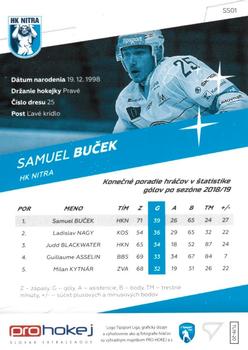 2019-20 SportZoo Tipsport Liga - 2018-19 Season Stars #SS01 Samuel Bucek Back