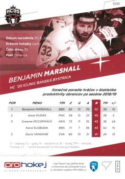 2019-20 SportZoo Tipsport Liga - 2018-19 Season Stars #SS10 Benjamin Marshall Back