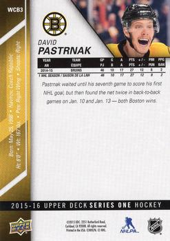 2016 Upper Deck NHL Winter Classic #WCB3 David Pastrnak Back