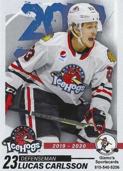 2019-20 Gizmo's Sportscards Rockford IceHogs (AHL) #NNO Lucas Carlsson Front