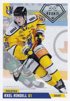 2019-20 Cardset Finland Series 2 - Rookie Series 2 #RC 185 Axel Rindell Front