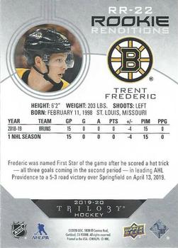 2019-20 Upper Deck Trilogy - Rookie Renditions #RR-22 Trent Frederic Back