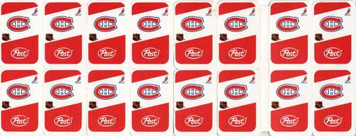 1982-83 Post Cereal - Panels #NNO Montreal Canadiens Back