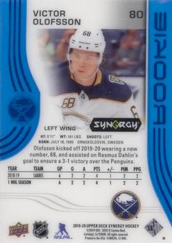 2019-20 Upper Deck Synergy - Blue #80 Victor Olofsson Back