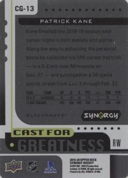 2019-20 Upper Deck Synergy - Cast For Greatness #CG-13 Patrick Kane Back