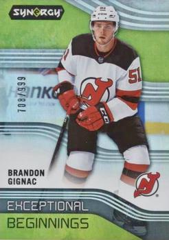 2019-20 Upper Deck Synergy - Exceptional Beginnings #EB-16 Brandon Gignac Front