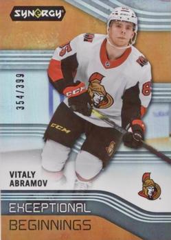 2019-20 Upper Deck Synergy - Exceptional Beginnings Orange #EB-13 Vitaly Abramov Front