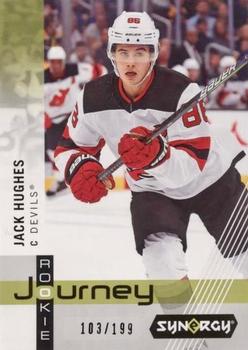 2019-20 Upper Deck Synergy - Rookie NHL Journey - Away Jersey Variant #RP-16 Jack Hughes Front