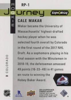 2019-20 Upper Deck Synergy - Rookie NHL Journey - Draft Day #RP-1 Cale Makar Back