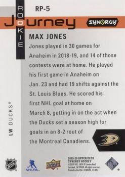 2019-20 Upper Deck Synergy - Rookie NHL Journey - Home Jersey #RP-5 Max Jones Back