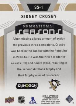 2019-20 Upper Deck Synergy - Sensational Seasons #SS-1 Sidney Crosby Back