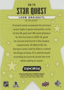 2019-20 Upper Deck Synergy - Star Quest Die Cut #SQ-10 Leon Draisaitl Back