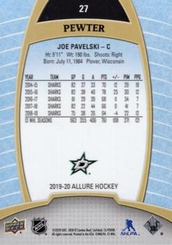2019-20 Upper Deck Allure - Pewter #27 Joe Pavelski Back