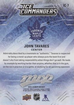 2019-20 Upper Deck MVP - Ice Commanders #IC-7 John Tavares Back