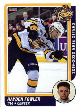 2019-20 Choice Erie Otters (OHL) #7 Hayden Fowler Front
