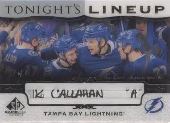 2019-20 SP Game Used - Tonight's Lineup #TL-TBL Ryan Callahan Front