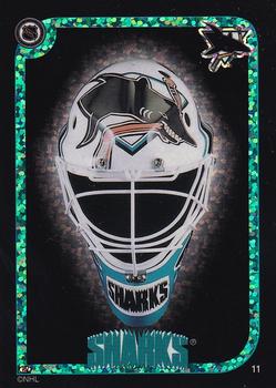 1995 Peninsula Vending NHL Goalie Mask Stickers #11 San Jose Sharks Front