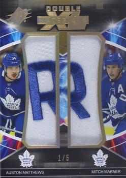 2019-20 SPx - Double XL Duos Materials Patch #XD-MM Auston Matthews / Mitch Marner Front