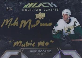 2019-20 SPx - 2018-19 UD Black Update #OS-MM Mike Modano Front