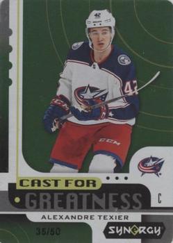 2019-20 Upper Deck Synergy - Cast for Greatness Green Achievements #CG-6 Alexandre Texier Front