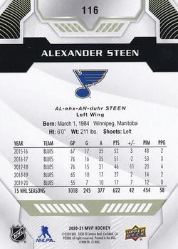 2020-21 Upper Deck MVP #116 Alexander Steen Back