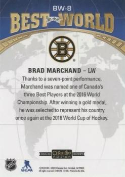 2019-20 O-Pee-Chee Platinum - Best in the World #BW-8 Brad Marchand Back